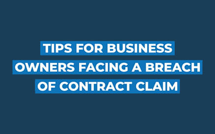 Tips for owners facing breach of contract